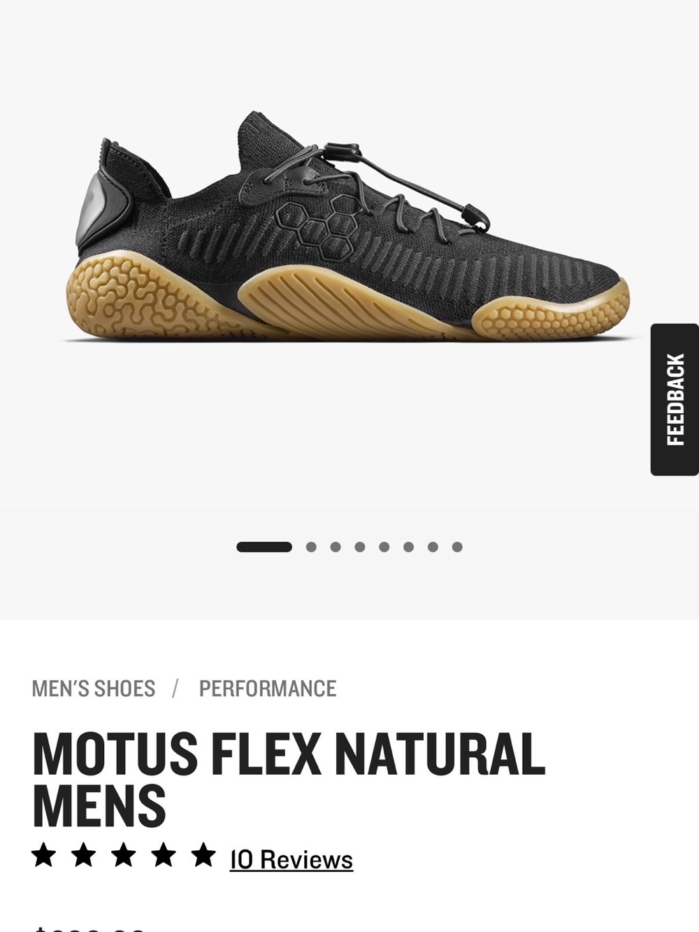 Vivo Barefoot Motus Flex Natural Men's Athletic Shoes - Black & Gum